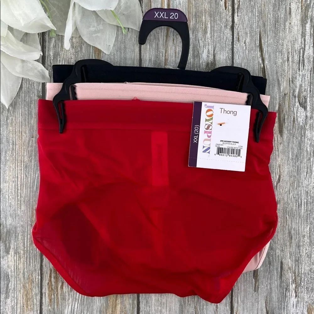 Women's Micro Thong Panties Underwear 3-Pack Size XXL
